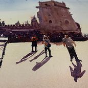 Mi proyecto del curso: Representación arquitectónica en acuarela. Traditional illustration, Sketching, Drawing, Watercolor Painting, Architectural Illustration, and Sketchbook project by Juan Luis Monroy Botello - 01.29.2023