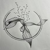 Mein Abschlussprojekt für den Kurs: Blackwork Tattoodesign. Traditional illustration, Digital Illustration, and Tattoo Design project by piaoffinger - 01.31.2023