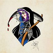 Mi proyecto del curso: Diseño de tatuajes estilo old school en Procreate. Een project van Traditionele illustratie,  Tekening, Digitale illustratie y  Tatoeageontwerp van Damy Mas - 31.01.2023