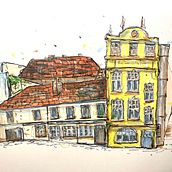 My project for course: Expressive Architectural Sketching with Colored Markers. Sketching, Drawing, Architectural Illustration, Sketchbook & Ink Illustration project by gatymkow - 01.27.2023