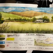 Mijn project van de cursus: Een reisschetsboekje maken met aquarel. Traditional illustration, Watercolor Painting, Architectural Illustration, and Sketchbook project by Natalia Kołodziej - 01.31.2023