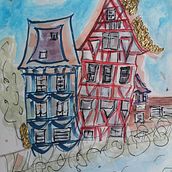 My project for course: Vibrant Urban Illustration with Gouache Paint. Painting, Sketching, Architectural Illustration, and Gouache Painting project by Pinar Salman - 02.01.2023