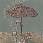 Caligrama en la playa. Un proyecto de Ilustración tradicional, Bellas Artes, Dibujo, Ilustración digital e Ilustración infantil de Ángela Martínez Clemente - 01.02.2023