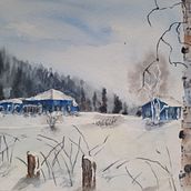 Mon projet du cours : Paysages atmosphériques à l'aquarelle. Watercolor Painting project by dianeauger1 - 02.01.2023