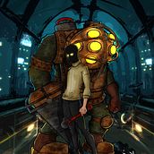BIOSHOCK ILUSTRATION. Un proyecto de Ilustración tradicional, Animación, Diseño de juegos, Diseño de personajes, 3D, VFX, Animación 2D, Animación 3D, Dibujo, Modelado 3D, Ilustración digital, Videojuegos y Diseño de personajes 3D de zander reyes - 15.01.2023
