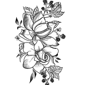 Mi proyecto del curso: Tatuaje botánico con puntillismo. Een project van Traditionele illustratie,  Tatoeageontwerp y  Botanische illustratie van Damy Mas - 01.02.2023