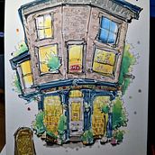 Mon projet du cours : Esquisses d'architecture expressives aux feutres de couleur Ein Projekt aus dem Bereich Skizzenentwurf, Zeichnung, Architektonische Illustration, Sketchbook und Illustration mit Tinte von Anthony Schröder - 01.02.2023