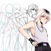 Mi proyecto del curso: Ilustración de personajes dinámicos . Traditional illustration, Character Design, Comic, Creativit, Drawing, Digital Drawing, and Manga project by Abril Martinez Colín - 01.29.2023