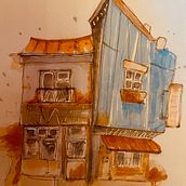 My project for course: Expressive Architectural Sketching with Colored Markers. Sketching, Drawing, Architectural Illustration, Sketchbook & Ink Illustration project by msbojangles - 02.01.2023