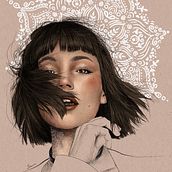 My project for course: Illustrated Portraits with Procreate. Ilustração tradicional, Ilustração vetorial, Ilustração digital, e Desenho de retrato projeto de Kristiana - 30.01.2023