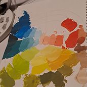 My project for course: Vibrant Urban Illustration with Gouache Paint. Un proyecto de Pintura, Bocetado, Ilustración arquitectónica y Pintura gouache de o.roodie - 01.02.2023