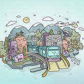 Kawaii City. Character Design, Digital Illustration, and Manga project by Loreto Catalán - 02.02.2023