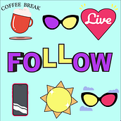 My project for course: Motion Graphics for Social Media: Create A Sticker Pack. Traditional illustration, Motion Graphics, Animation, Character Design, and Social Media Design project by Inna Shavrina - 02.02.2023