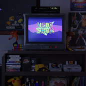 Vinheta para o canal do youtube Nerdshow. 3D, Motion Graphics, Art Direction, Design, and Animation project by Flávio Poddighi - 02.02.2023
