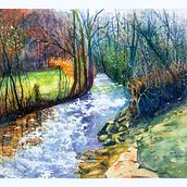 Mi proyecto del curso: Pintura de paisajes realistas con acuarela. Fine Arts, Painting, Sketching, Watercolor Painting, and Naturalistic Illustration project by Emili Viver - 02.02.2023