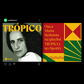 Playlist Trópico Spotify - Visual Identity. Un proyecto de Diseño gráfico, Br e ing e Identidad de Sofia Alvim - 23.08.2020