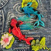 Mi proyecto del curso: Diseño de moda: pintura y bordado sobre prendas . Lukisan, Desain Busana, Bordir, DIY, Upc, cling, Dan Desain Tekstil proyek oleh bettyayala31 - 02.03.2023