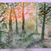My project for course: Dreamy Watercolor Landscapes: Paint with Light. Un progetto di Pittura e Pittura ad acquerello di Lynne Tyssen - 03.02.2023