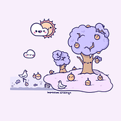 Mondo Kawaii - Orange Tree . Design de caractere, Ilustrație digitală și Manga de Elena sofia Rossi - 02.02.2023