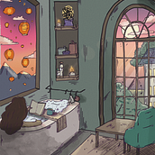 My project for course: Moody Digital Illustration with Procreate. Un proyecto de Ilustración tradicional, Ilustración digital, Dibujo digital, Sketchbook y Narrativa de Kisha Solomatina - 02.02.2023