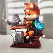 Gamer Shibe. Sculpture project by Anastasia - 02.03.2023