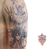 Mon projet du cours : Techniques de tatouage : l'ombrage grâce au pepper shading. Un proyecto de Ilustración tradicional y Diseño de tatuajes de Jérémy Grondin - 03.02.2023
