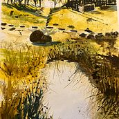 My project for course: Natural Landscapes in Watercolor. Fine Arts, Painting, and Watercolor Painting project by Susan - 02.14.2023