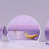Bananas muy chill. 3D, and Art Direction project by sadti - 02.04.2023