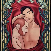 Mon projet du cours : Portrait illustré dans le style Art nouveau. Un proyecto de Ilustración tradicional, Bellas Artes, Ilustración digital, Dibujo de Retrato, Dibujo artístico, Dibujo digital y Pintura digital de gabryann44 - 04.02.2023