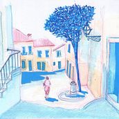 mediterranean. Traditional illustration project by Duygu Sensoz - 02.04.2023