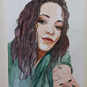 Acuarela de Ysé. Traditional illustration, Watercolor Painting, Portrait Drawing, and Photograph project by yarafsi - 02.04.2023