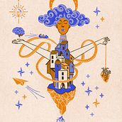 My project for course: Introduction to Illustrated Printmaking with Procreate. Un proyecto de Ilustración tradicional, Ilustración digital, Dibujo digital y Grabado de Ana Rui Aguiar - 04.02.2023