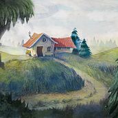 Mein Abschlussprojekt für den Kurs: Imaginäre Orte: Zeichnen, Malen und Digitalisieren mit Photoshop. Un progetto di Bozzetti, Disegno, Illustrazione digitale, Illustrazione architettonica e Narrativa di hey_d_1 - 05.02.2023