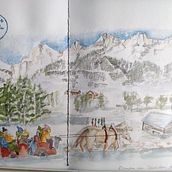 Mein Abschlussprojekt für den Kurs: Aquarellreiseheft. Traditional illustration, Watercolor Painting, Architectural Illustration, and Sketchbook project by a.klein.wittmeier - 02.05.2023