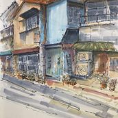 Project 2: Expressive Architectural Sketching with Colored Markers. Traditional illustration project by Luis Segura - 02.05.2023