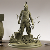 Zbrush/Keyshot: Byzantine/Late Roman Mercenary Character Design - Private Commission . Un proyecto de Ilustración tradicional, 3D, Dirección de arte, Diseño de personajes, Creatividad, Ilustración digital, Modelado 3D y Concept Art de jonathanwaustin - 05.02.2023