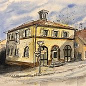 Mein Abschlussprojekt für den Kurs: Reiseskizzen in Aquarell: Fange deine Umgebung ein. Un proyecto de Ilustración tradicional, Pintura, Bocetado, Dibujo, Pintura a la acuarela, Ilustración arquitectónica y Sketchbook de Ute Schönerstedt - 06.02.2023
