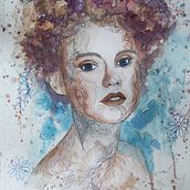 My project for course: Experimental Portraiture with Ink, Tea and Alcohol. Fine Arts, Painting, Drawing & Ink Illustration project by Kay Shanley - 02.05.2023