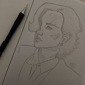 Meu projeto do curso: Caderno de retratos: explore o rosto humano. Sketching, Drawing, Portrait Drawing, Artistic Drawing, and Sketchbook project by Maria Fernanda Araújo dos Santos Silva - 02.06.2023
