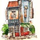My project for course: Expressive Architectural Sketching with Colored Markers. Projekt z dziedziny Sketching,  R, sunek,  R, sunek architektoniczn, Sketchbook,  R i sunek atramentem użytkownika rolandharrison - 06.02.2023