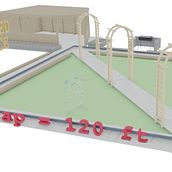 Garden walk translated distance. Traditional illustration, 3D, and 3D Modeling project by Paul Smith - 02.04.2023