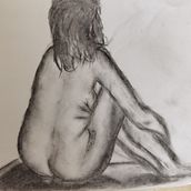 Mujer de espalda. Drawing project by Sil Fer - 02.07.2023