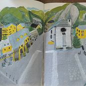 Mon projet du cours : Sketchbook de peintures à la gouache. Traditional illustration, Sketching, Drawing, Architectural Illustration, Sketchbook, and Gouache Painting project by Violaine Salmon - 02.07.2023