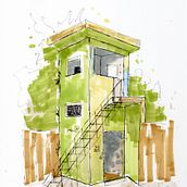 My project for course: Expressive Architectural Sketching with Colored Markers. Sketching, Drawing, Architectural Illustration, Sketchbook & Ink Illustration project by Becky Hartman - 02.07.2023