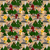My project: Scandinavian pattern. Un progetto di Illustrazione tradizionale, Pattern design, Disegno, Illustrazione digitale e Illustrazione botanica di info_ml - 07.02.2023