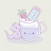 Mi proyecto del curso: Diseño de mundos kawaii: crea ilustraciones alegres. Character Design, Digital Illustration, and Manga project by sakura_leaf - 02.07.2023