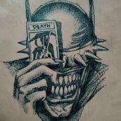 Mi proyecto del curso: Tatuaje "Batman que ríe". Tattoo Design project by luis_gomez_basulto - 02.04.2023