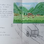 Mon projet du cours : Carnet de voyage à l’aquarelle. Un progetto di Illustrazione tradizionale, Pittura ad acquerello, Illustrazione architettonica e Sketchbook di sandrineb - 08.02.2023