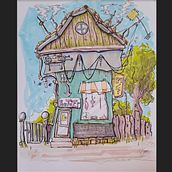 My project for course: Expressive Architectural Sketching with Colored Markers. Sketching, Drawing, Architectural Illustration, Sketchbook & Ink Illustration project by skrotinyllet - 02.08.2023