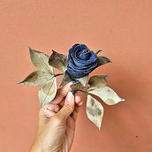Meu projeto do curso: Flores de tecido: crie acessórios 3D com denim. Floral, Plant Design, and Textile Design project by Annà Tôrres - 02.08.2023